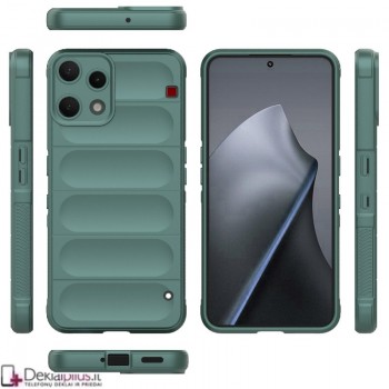 Magic Shield guminis dėklas su kameros apsauga - žalias (Nothing Phone 3A Lite)